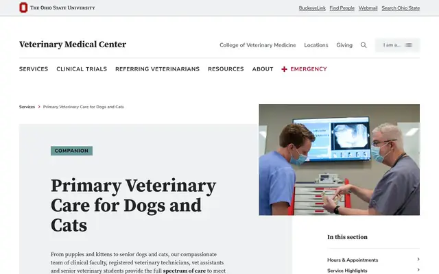 Homepage of The Frank Stanton Veterinary Spectrum of Care Clinic – cat vet in Columbus, OH