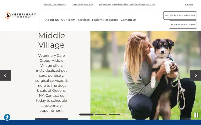 Homepage of Veterinary Care Group - Middle Village – cat vet in Middle Village, NY