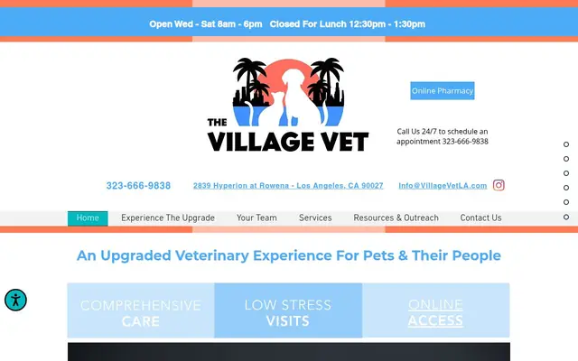 Homepage of The Village Vet – cat vet in Los Angeles, CA