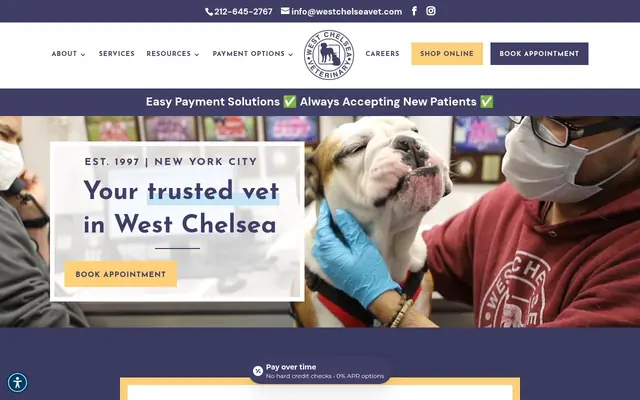 Homepage of West Chelsea Veterinary – cat vet in New York, NY