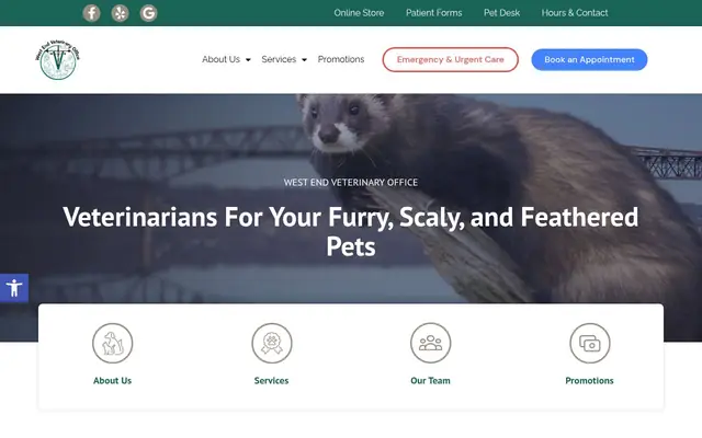 Homepage of West End Veterinary Office – cat vet in Newburgh, NY