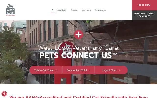 Homepage of West Loop Veterinary Care – cat vet in Chicago, IL