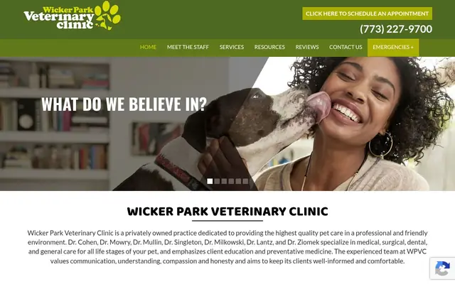 Homepage of Wicker Park Veterinary Clinic – cat vet in Chicago, IL