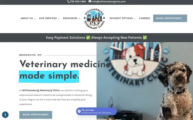Homepage of Williamsburg Veterinary Clinic – cat vet in Brooklyn, NY