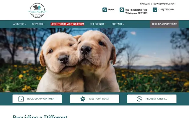 Homepage of Wilmington Animal Hospital – cat vet in Wilmington, DE