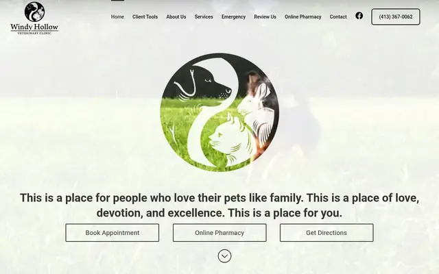 Homepage of Windy Hollow Veterinary Clinic – cat vet in Montague, MA